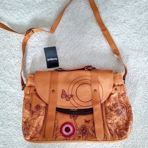 Desigual Tan Messenger Cross-body Purse NWT
